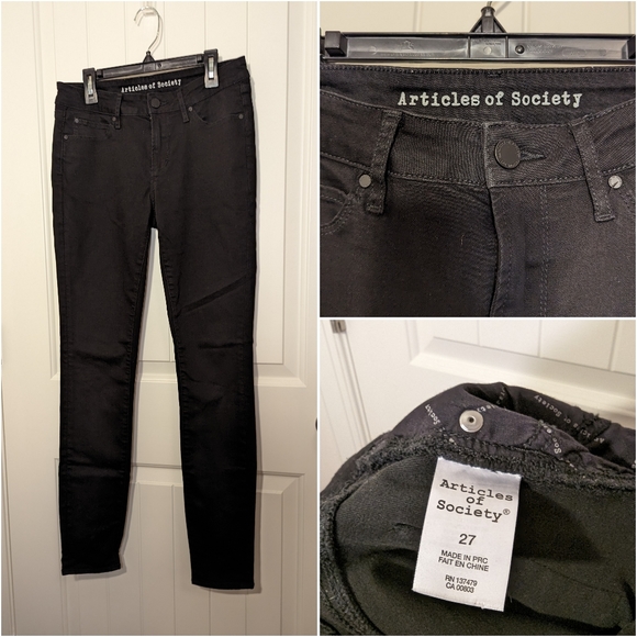 Articles of Society Black Skinny Jeans - Picture 1 of 8